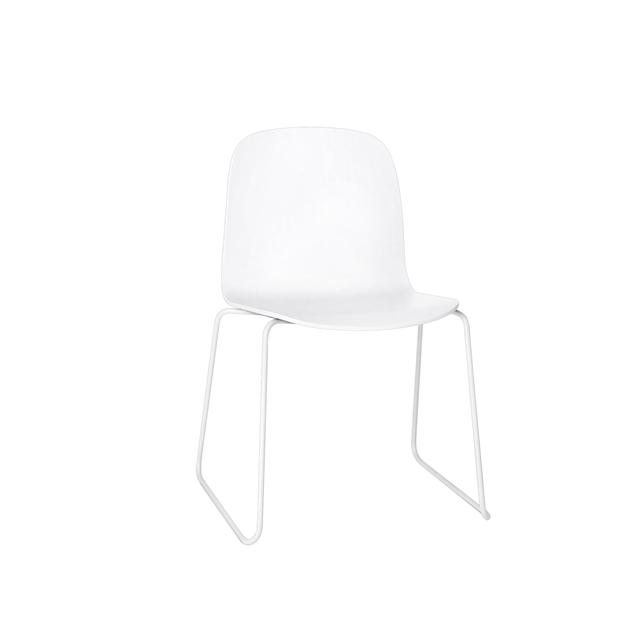 Muuto Visu Spisebordsstol Med Sled Base Hvid