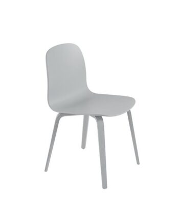 Muuto Visu Spisebordsstol Med Træ Base Grå