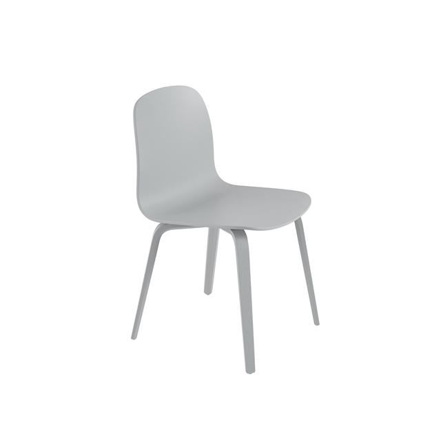 Muuto Visu Spisebordsstol Med Træ Base Grå
