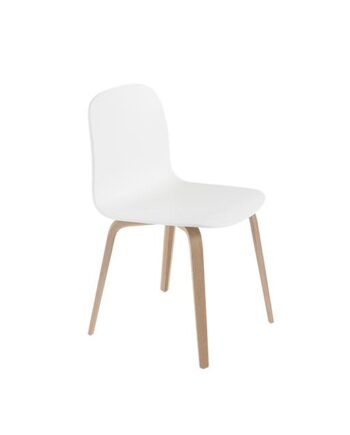 Muuto Visu Spisebordsstol Med Træ Base Hvid Eg