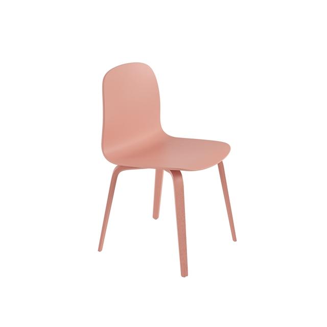 Muuto Visu Spisebordsstol Med Træ Base Tan Rose