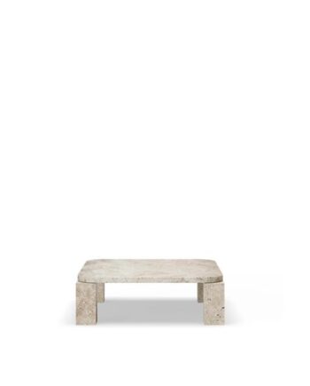 New Works Atlas Sofabord 820x820 Unfilled Travertine