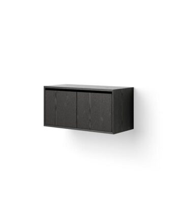 New Works Cabinet Reol Lav Med Døre Sort Ask