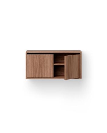 New Works Cabinet Reol Lav Med Døre Valnød