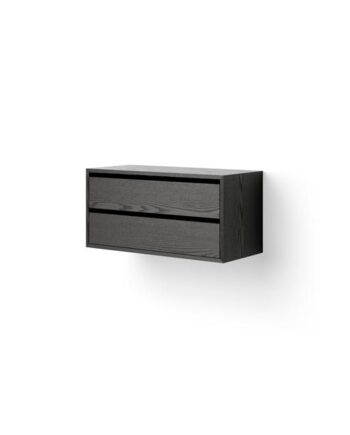 New Works Cabinet Reol Lav Med Hylder Sort Ask