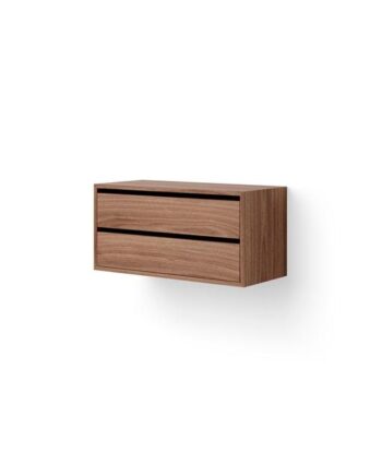 New Works Cabinet Reol Lav Med Hylder Valnød