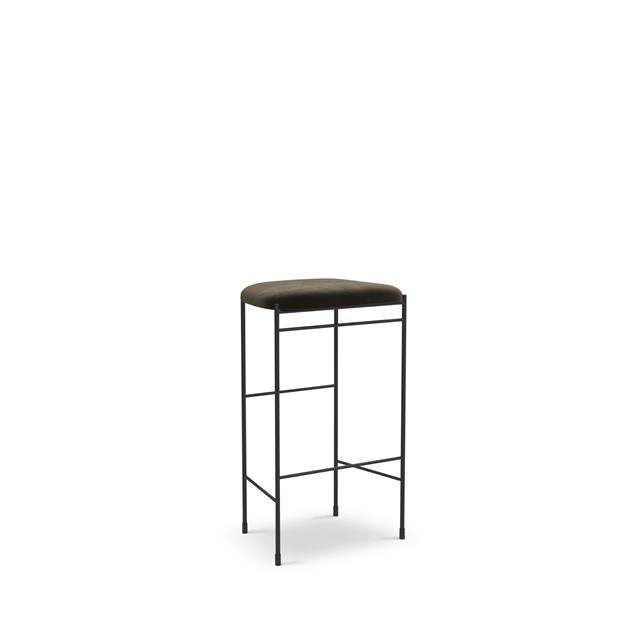 New Works Covent Bar Stol Høj Læder Polstret Havanna 30258