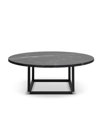 New Works Florence Sofabord ø90 Sort Marquina Marmor
