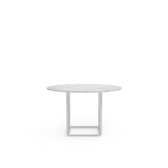 New Works Florence Spisebord ø120 White Carrera Marmor Hvid Stel