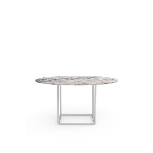 New Works Florence Spisebord ø145 White Viola Marmor Hvid Stel