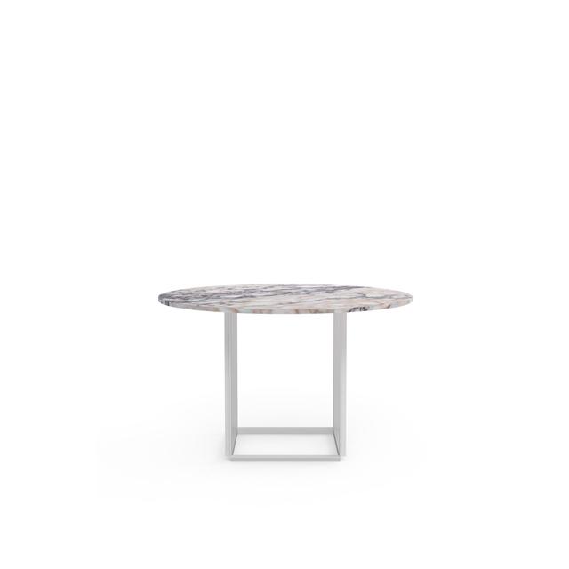New Works Florence Spisebord ø120 White Viola Marmor Hvid Stel