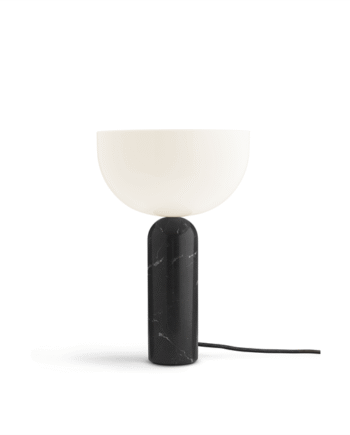 New Works Kizu Bordlampe Sort Marmor Stor