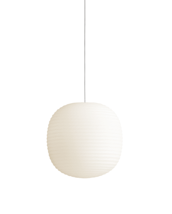 New Works Lantern Pendel   Matteret Hvid Opal Glas Mellem