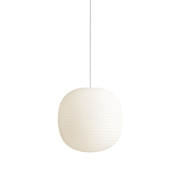 New Works Lantern Pendel Matteret Hvid Opal Glas Mellem