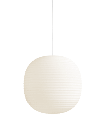 New Works Lantern Pendel   Matteret Hvid Opal Glas Stor