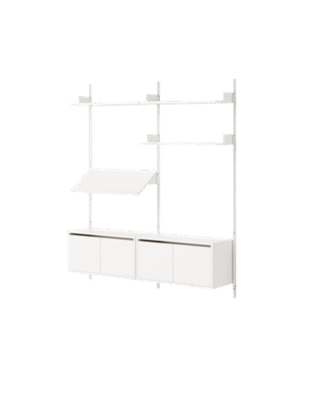New Works Living Shelf Reol Med Døre Lav Hvid