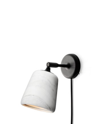 New Works Material Væglampe Hvid Marmor