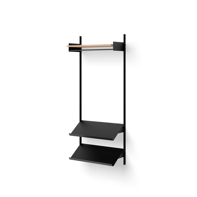 New Works Wardrobe Reol Egetræ Sort