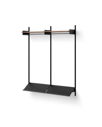 New Works Wardrobe Reol   Valnød Sort