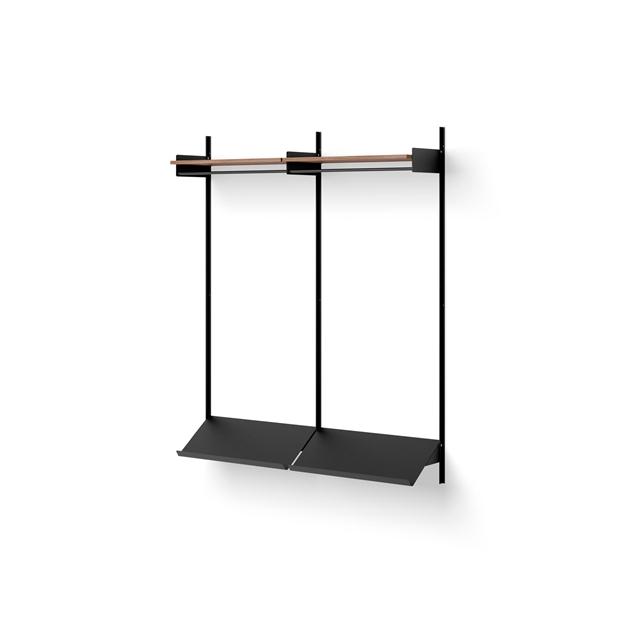 New Works Wardrobe Reol Valnød Sort