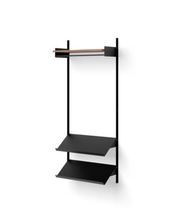 New Works Wardrobe Reol   Valnød Sort
