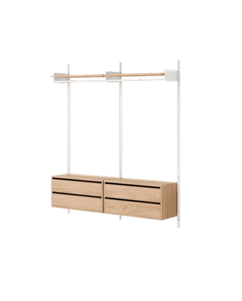 New Works Wardrobe Shelf   Reol Med Skuffer Eg