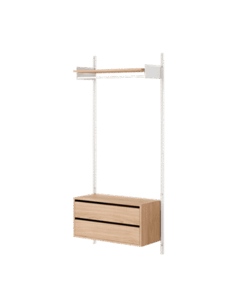 New Works Wardrobe Shelf   Reol Med Skuffer Eg