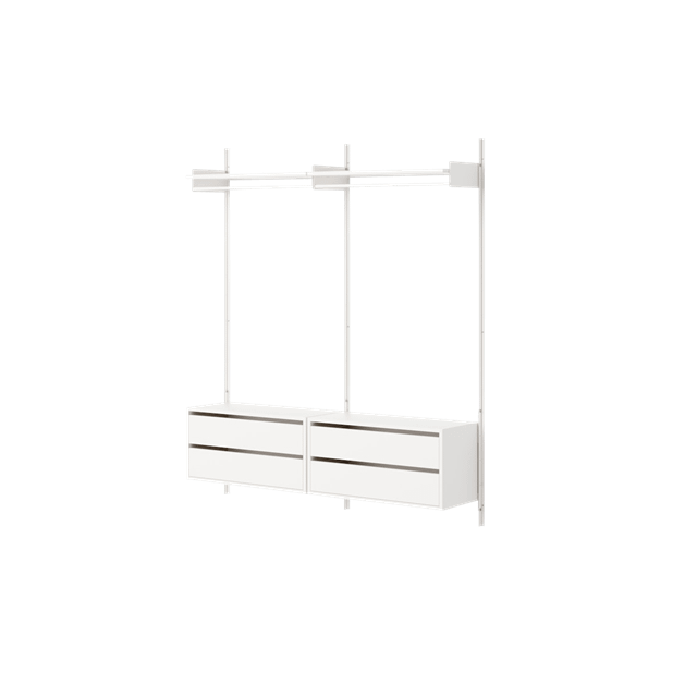 New Works Wardrobe Shelf Reol Med Skuffer Hvid