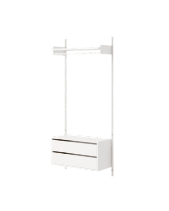 New Works Wardrobe Shelf   Reol Med Skuffer Hvid