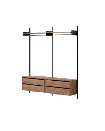 New Works Wardrobe Shelf   Reol Med Skuffer Valnød