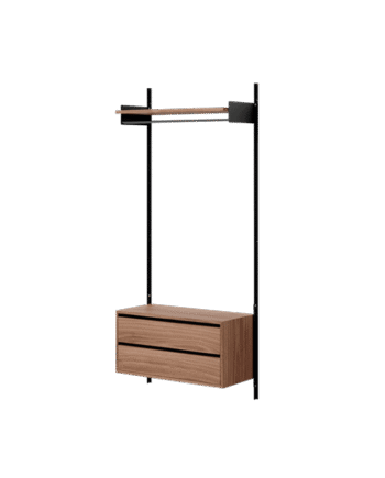 New Works Wardrobe Shelf   Reol Med Skuffer Valnød