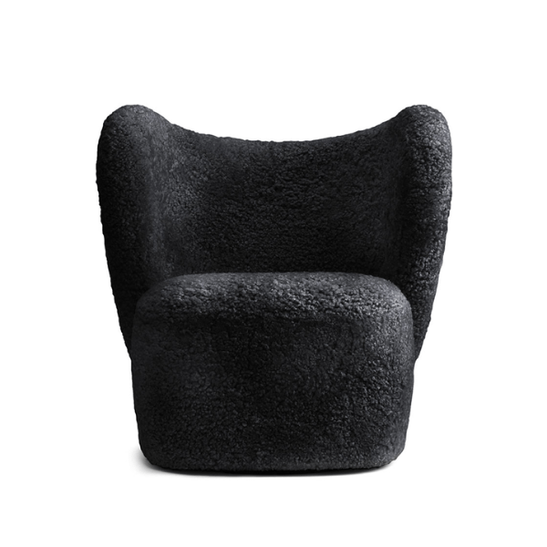 Norr11 Little Big Lænestol Swivel Sheepskin Black 01