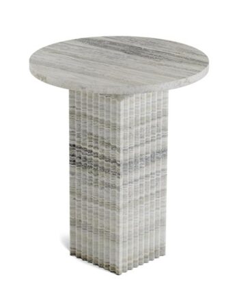 Norr11 Soho Sidebord Sølv Travertin