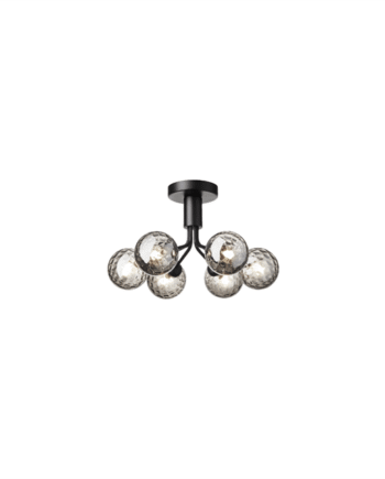 Nuura Apiales   Loftlampe Satin Sort Optic Smoke