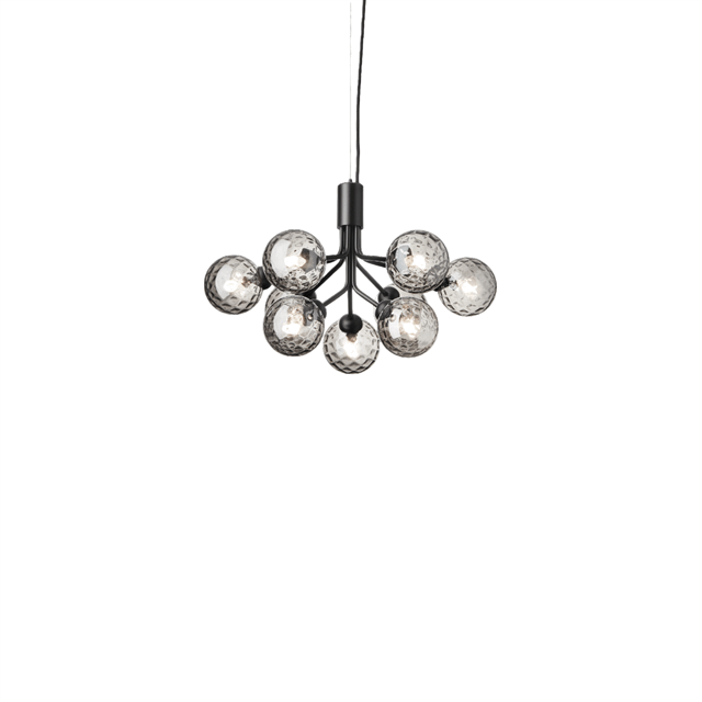 Nuura Apiales Lysekrone Satin Sort Optic Smoke