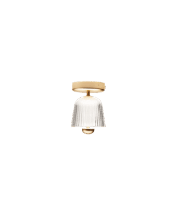 Nuura Asteea Loftlampe Satin Messing Riflet Klar