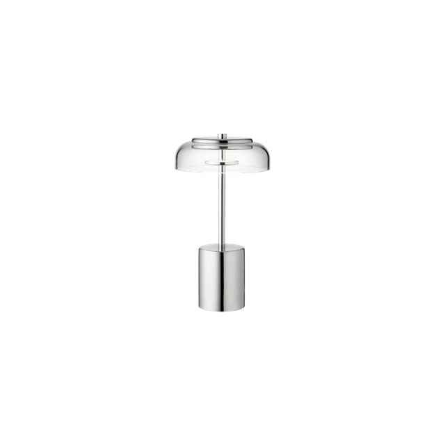 Nuura Blossi Transportabel Lampe Mini Krom Klar