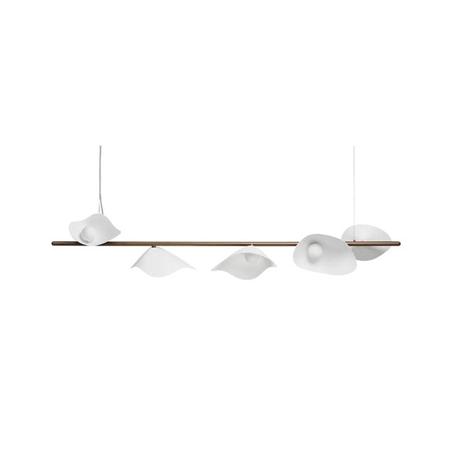 Nuura Florii Linear Pendel Mørk Bronze Hvid