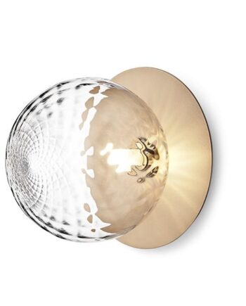 Nuura Liila   Væg Loftlampe Guld   Klart Glas Stor