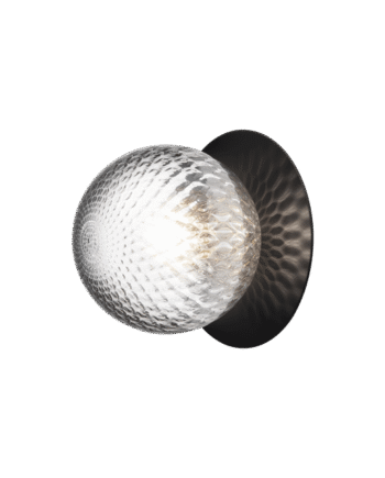 Nuura Liila   Væg Loftlampe Medium Sort   Optic Klar