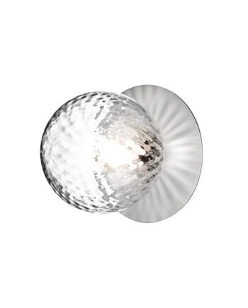 Nuura Liila   Væg Loftlampe Sølv   Klar Glas Medium