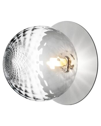 Nuura Liila   Væg Loftlampe Sølv   Klart Glas Stor