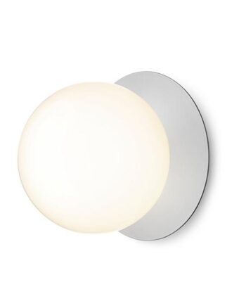 Nuura Liila   Væg Loftlampe Sølv   Opal Glas Stor