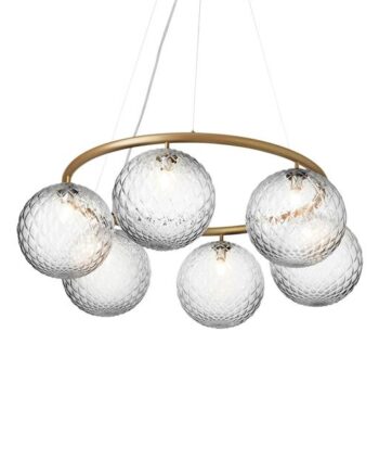 Nuura Miira   Circular Lysekrone Messing Optic Klar