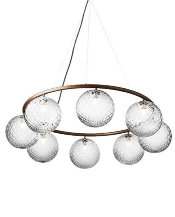 Nuura Miira   Circular Lysekrone Mørk Bronze  Optic Klar