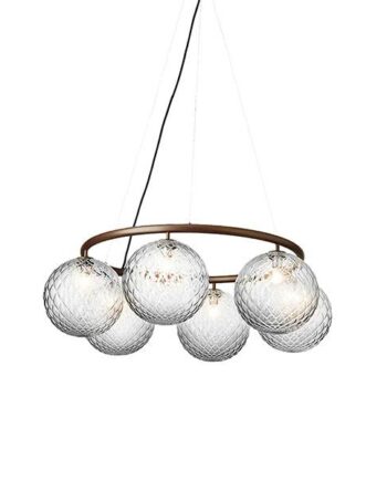 Nuura Miira   Circular Lysekrone Mørk Bronze Optic Klar