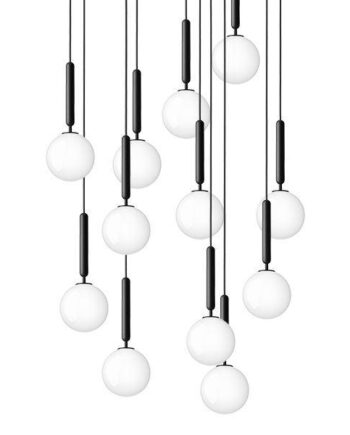 Nuura Miira 13 Lysekrone Lille Opal Hvid