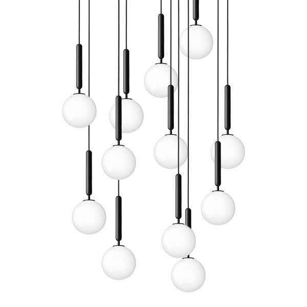 Nuura Miira 13 Lysekrone Lille Opal Hvid