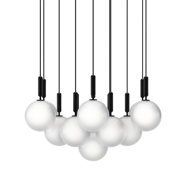 Nuura Miira 13 Lysekrone Stor Opal Hvid