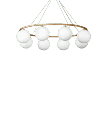 Nuura Miira   Oval Lysekrone Messing Opal